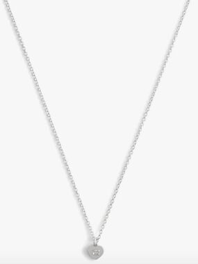 Delicate Coach Silver Heart Charm Necklace - Women Jewelry